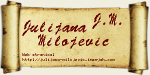 Julijana Milojević vizit kartica